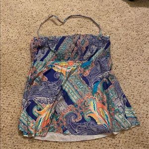 Kenneth Cole paisley tankini top